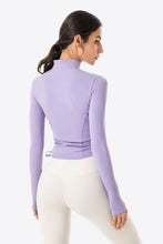 Load image into Gallery viewer, Side Drawstring Zip-Up Sports Jacket