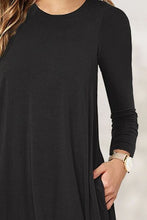 Load image into Gallery viewer, Round Neck Long Sleeve Mini Dress