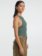 Load image into Gallery viewer, Halter Neck Ribbed Cropped Top