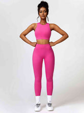 Load image into Gallery viewer, Cutout Cropped Sport Tank and Leggings Set