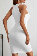 Load image into Gallery viewer, Lace-Up Sleeveless Pencil Dress