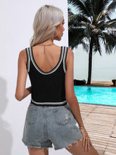 Load image into Gallery viewer, Contrast Scoop Neck Knit Tank
