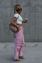 Load image into Gallery viewer, Drawstring Straight Cargo Pants with Pockets