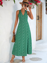 Load image into Gallery viewer, Printed Open Back Sleeveless Maxi Dress