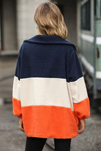 Load image into Gallery viewer, Color Block Quarter Zip Sweatshirt