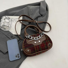 Load image into Gallery viewer, Plaid Print Crossbody Bag