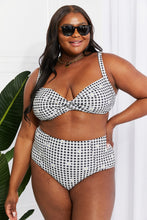 Load image into Gallery viewer, Marina West Swim Take A Dip Twist High-Rise Bikini in Black