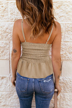 Load image into Gallery viewer, Smocked Square Neck Spaghetti Strap Cami