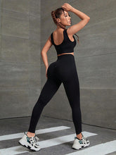 Load image into Gallery viewer, Ruched Tank and Leggings Sport Set