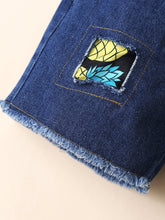 Load image into Gallery viewer, Girls HELLO SUMMER Pineapple Graphic Tank and Raw Hem Denim Shorts Set