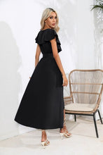 Load image into Gallery viewer, Ruffled Tied V-Neck Midi Dress