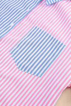 Load image into Gallery viewer, Striped Two-Tone Long Sleeve Shirt with Pocket