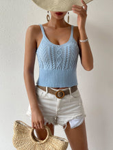 Load image into Gallery viewer, Scoop Neck Mixed Knit Cami