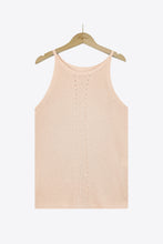 Load image into Gallery viewer, Openwork Grecian Neck Knit Tank Top