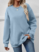 Load image into Gallery viewer, Round Neck Long Sleeve Sweatshirt