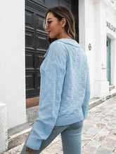 Load image into Gallery viewer, Johnny Collar Dropped Shoulder Sweater