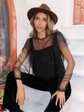Load image into Gallery viewer, Round Neck Layered Long Sleeve Blouse