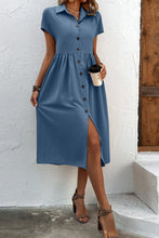 Load image into Gallery viewer, Button Front Short Sleeve Dress