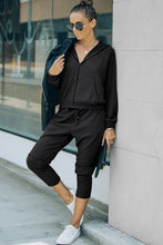 Load image into Gallery viewer, Zip-Up Long Sleeve Top and Pants Set
