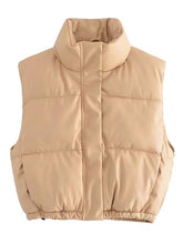 Load image into Gallery viewer, PU Leather Zip Up Drawstring Vest