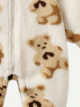 Load image into Gallery viewer, Baby Bear Zip Up Long Sleeve Hooded Jumpsuit
