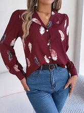 Load image into Gallery viewer, Button Up Printed Collared Neck Shirt