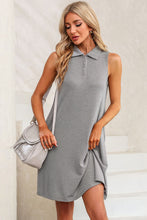 Load image into Gallery viewer, Collared Neck Sleeveless Dress