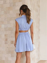 Load image into Gallery viewer, Cutout Ruched Mock Neck Mini Dress