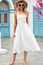Load image into Gallery viewer, Smocked Spaghetti Strap Midi Dress
