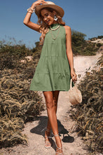 Load image into Gallery viewer, Tie Back Sleeveless Tiered Dress
