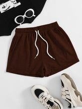 Load image into Gallery viewer, Drawstring Pocketed Elastic Waist Shorts