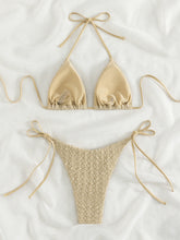 Load image into Gallery viewer, Textured Tied Two-Piece Bikini Set