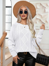Load image into Gallery viewer, Cable-Knit Long Sleeve Sweater