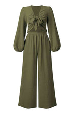 Load image into Gallery viewer, Cutout Long Sleeve Top and Wide Leg Pants Set