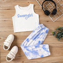 Load image into Gallery viewer, Baby Girl Tank and Tie-Dye Joggers Set