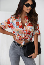 Load image into Gallery viewer, Floral Collared Neck Button Down Shirt