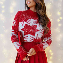 Load image into Gallery viewer, Snowflake Print Sweater