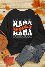 Load image into Gallery viewer, Round Neck Long Sleeve SPOOKY MAMA Sweatshirt