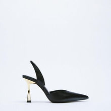 Load image into Gallery viewer, PU Leather Point Toe Stiletto Heel Pumps