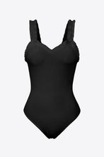 Load image into Gallery viewer, Ribbed Ruffle Trim Sleeveless Bodysuit