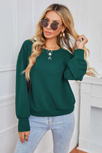Load image into Gallery viewer, Round Neck Dropped Shoulder Pullover Sweater