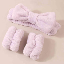 Load image into Gallery viewer, Face Wash Wristband and Bow Headband