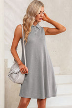 Load image into Gallery viewer, Collared Neck Sleeveless Dress