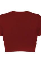 Load image into Gallery viewer, Round Neck Short Sleeve Crisscross Tee