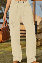 Load image into Gallery viewer, Loose Fit Drawstring Jeans with Pocket