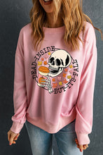 Load image into Gallery viewer, Skull Graphic Dropped Shoulder Sweatshirt