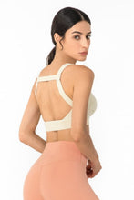 Load image into Gallery viewer, Open Back Pleated Detail Sports Bra
