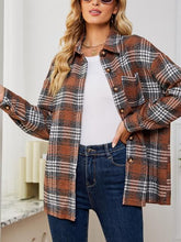 Load image into Gallery viewer, Plaid Collared Shirt Jacket