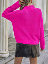 Load image into Gallery viewer, Mock Neck Dropped Shoulder Sweater
