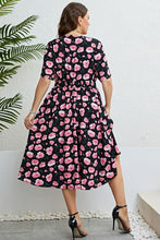 Load image into Gallery viewer, Floral Surplice Midi Dress